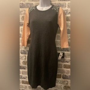 NWT Gray and pink sweater dress